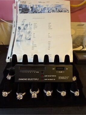 Moissanite with GRA certificate Sizes 6-8